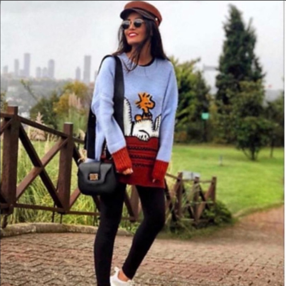 ZARA Snoopy Peanuts Jacquard Sweater - Picture 5 of 8